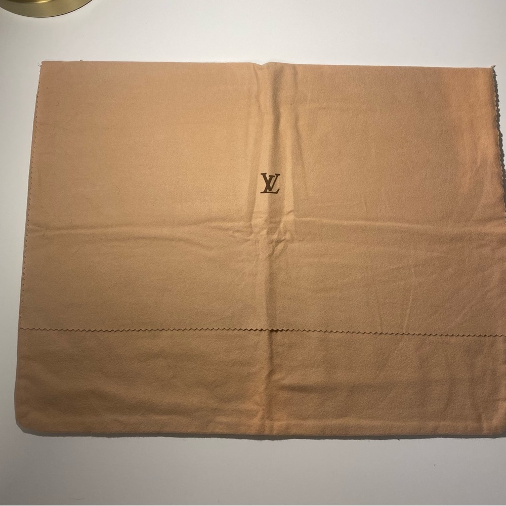 Large Vintage Envelope Style Louis Vuitton Tan Dust Bag